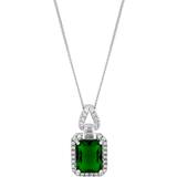 Green Jewellery Jon Richard Pendant Necklace - Silver/Transparent/Green