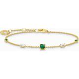 Green Bracelets Thomas Sabo Charming Bracelet - Gold/Emerald/Transparent