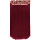 Lullabellz Thick Straight Clip In Hair Extensions 18 inch Burgundy