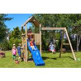 Stairs & Railings Shire Carol Adventure Peaks Fortress 2 with Blue Outdoor Play Set Treated Wood L391 x W285 x H282 cm