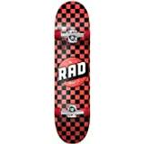Red Complete Skateboards RAD Board Co. Unisex – Erwachsene Checkers Rot, 7.75"