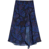 Blue - Midi Skirts Ted Baker Lexiy Ruched Midi Skirt - Dark Navy
