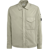 C.P. Company Chrome-R Zipped Overshirt - Silver Sage/Brown