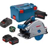 Bosch Plunge Cut Saw Bosch GKT18V-52GC 18v Brushless Plunge Saw with 2x8ah Batteries, Lboxx Rail
