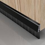 Saunas Stormguard Black Draught Excluder Premium Door Brush Seal Concealed Fixings914mm