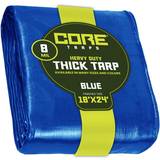 Core Tarps Polyethylene Heavy Duty Blue 8 Mil WaterProof UV Resistant Rip and Tear Proof 18 ft. x 24 ft