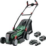 Bosch With Collection Box Battery Powered Mowers Bosch Universalrotak 2X18V-37-550 Cordless Push Battery Powered Mower
