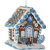 Clay Decorative Items Kurt Adler Gingerbread LED Hanukkah House Christmas Tree Ornament 10.2cm