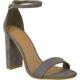 Suede Heeled Sandals Where's That From Skye - Grey