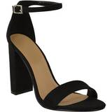 Suede Heeled Sandals Where's That From Skye - Black