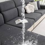 Shein 1pc Waterproof Jacquard Elastic Slipcover Loose Sofa Cover Grey (90x90cm)