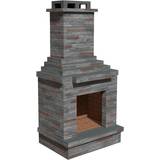 Callow Dark Stone Outdoor Wood Burning Fireplace Self Assembly Kit