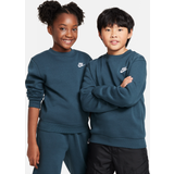Green Sweatshirts Children's Clothing Nike Older Kid's Sportswear Club Fleece Sweatshirt - Deep Jungle/White (FD3006-328)
