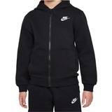 Nike club fleece full zip Nike Older Kid's Club Fleece Full-Zip Hoodie - Black/White (FD3004-010)
