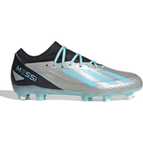 Adidas Firm Ground (FG) Football Shoes adidas X Crazyfast Messi.3 Firm Ground - Silver Metallic/Bliss Blue/Core Black