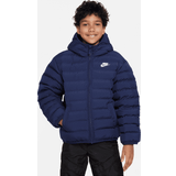 White Outerwear Nike Sportswear Lightweight Synthetic Fill Older Kids' Loose Hooded Jacket Blue