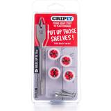 Charles Bentley Gripit 18mm Plasterboard Fixing Shelf Kit Red E.g. Small Shelves, Mirrors