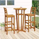 Wood Patio Dining Sets Garden & Outdoor Furniture vidaXL 3154382 Patio Dining Set, 1 Table incl. 2 Chairs
