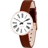 Arne Jacobsen Roman Rose Gold X-Small 30mm with Brown Leather 53315-1407RP