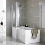 Bathtub Screens & Front Panels Ceramica Shaped Shower Bath Front Side Panel Modern Gloss mdf