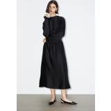 H&M Ladies Black Fitted satin dress