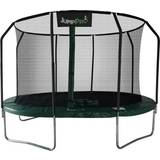 Green Trampolines 15ft x 10ft JumpPRO Xcite Green Oval Trampoline with Enclosure