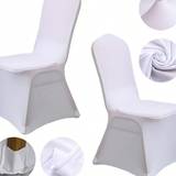 Shein 1pc Plain Stretchy Party Chair Cover Loose Chair Cover White