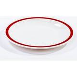 Dishwasher Safe Dessert Plates CCS NRS Red Large Rimmed Dessert Plate