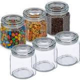 Relaxdays Octagonal Kitchen Container 6pcs 1.3L
