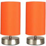 Orange Table Lamps ValueLights Francis Pair OnOff Table Lamp