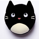 Feline Fine Cat Plush Travel Pillow & Eye Mask Nakkepude Nakkepude Sort