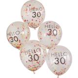 Latex Balloons Ginger Ray Hello 30 Milestone Confetti Balloons 5 Pack