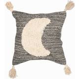 Sass & Belle Crescent Moon Tufted Cushion Black