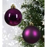 Purple Christmas Tree Ornaments Decoris 12 Violet Purple Shatterproof Baubles 6cm Violet Christmas Tree Ornament