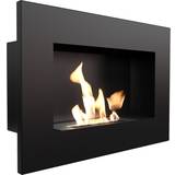 Wall Gas Fires Kratki Wall hanging biofireplaces DELTA black with TÜV certified