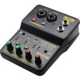 Sonicake Mixing Console Mini Audio Mixer Sound 2 Channel with Sound Card USB 48V Phantom Power Compact Sound For PC Recording/DJ Studio/Music Recording