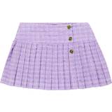 Acrylic Skirts Children's Clothing Versace Kids Medusa Pleated Tweed Skirt - Purple