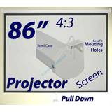 Link Projector Screen 4:3 -Wall/Ceiling Mount- Home Movie Cinema 86"