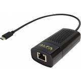 Alfa Network Cards Alfa network multi-gig usb-c 3.1 to 2.5 gbps ethernet adapter aue2500c