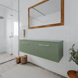 Green Vanity Units for Single Basins Nuie Arno Hung 2-Drawer Vanity Unit