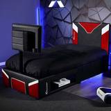 Gaming Accessories X Rocker Cerberus Twist TV Gaming Bed - Single, Red