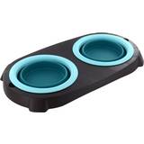 Companion New Travel Pet Bowl Double Collapsible Dog Cat Food Water Feeding Dish