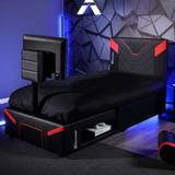 Gaming Accessories X Rocker Cerberus Twist TV Gaming Bed - Single, Carbon