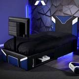 X Rocker Cerberus Twist TV Gaming Bed - Single, Blue