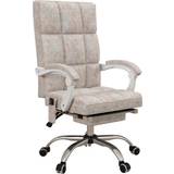 Vinsetto Microfibre Fabric Vibration Massage Office Chair for Home, Beige