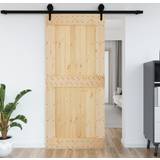 Sliding Doors vidaXL massivholz kiefer Schiebetür (100x210cm)