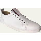 Christian Louboutin Shoes Christian Louboutin Mens White F.A.V Fique Vontade Leather Trainers