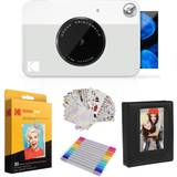 Kodak Analogue Cameras Kodak Printomatic Instant Camera Grey Gift Bundle Zink Paper 20 Sheets Case 7 Sticker Sets Markers Photo Album