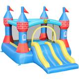 Slides Outdoor Toys XXXlutz Happy Hop Castle Bouncer with Double Slide