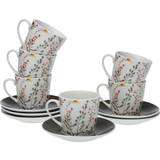 Versa Set of 6 tea cups and saucers Cup 6pcs